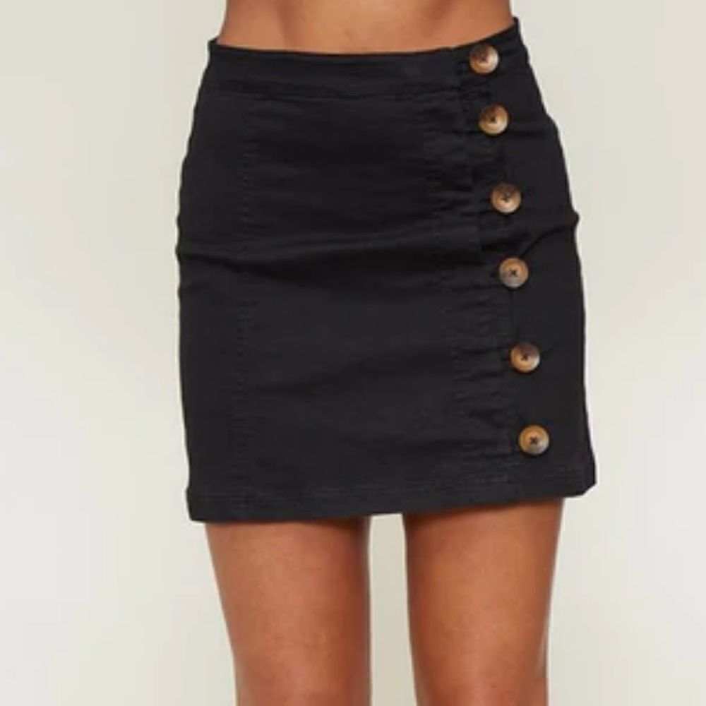 Free people black mini skirt size 0